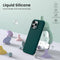 Liquid Silicone Case For Apple iPhone 14 Pro Max Luxury Thin Phone Cover Green-First Help Tech