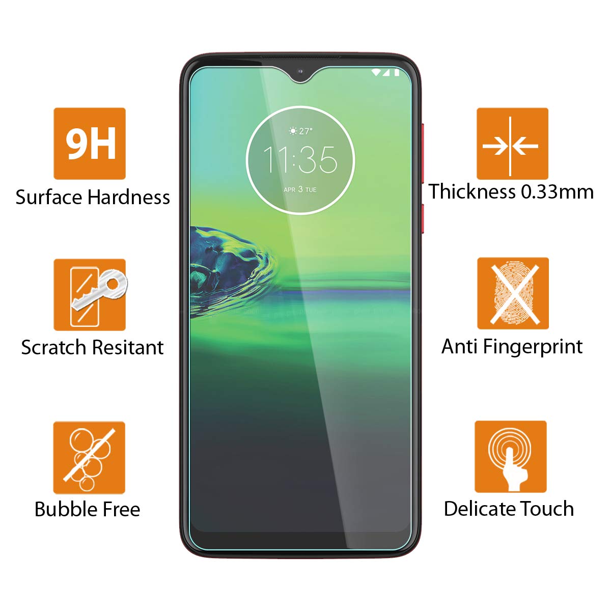 For Motorola Moto G8 Play Tempered Glass