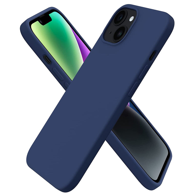 Liquid Silicone Case For Apple iPhone 14 Luxury Shockproof Phone Cover Blue-First Help Tech