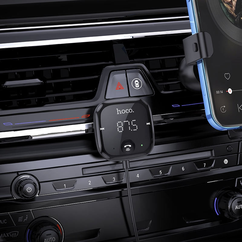 Hoco E65 USB Bluetooth FM Transmitter with AUX and TF Black