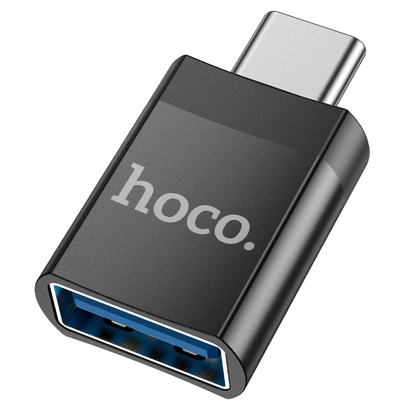 Hoco UA17 Type-C Male to USB Female Adapter Black-www.firsthelptech.ie