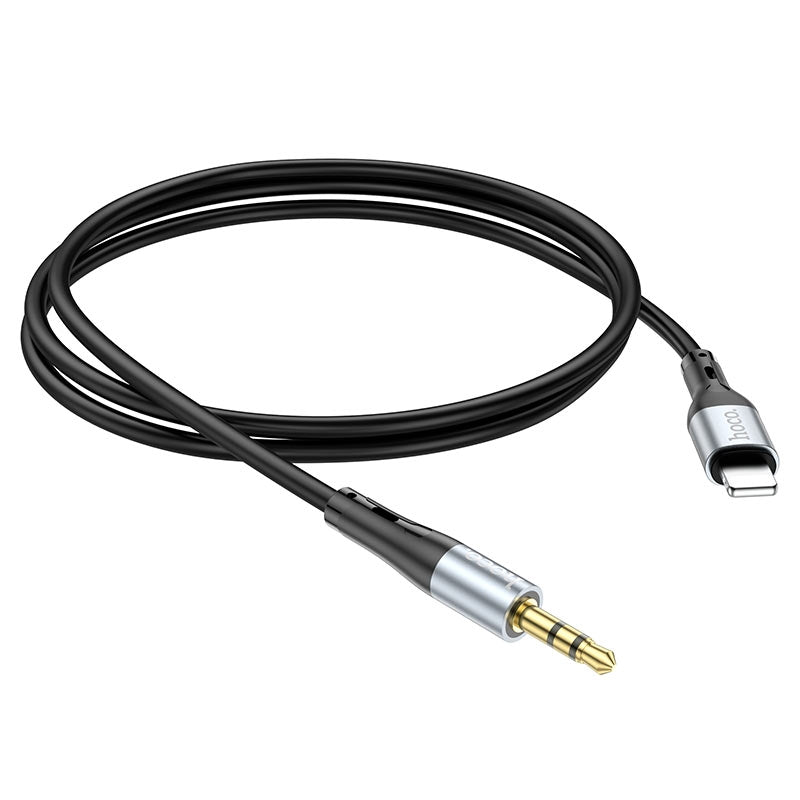 Hoco UPA22 3.5mm Mate Lightning Male Audio Conversion Cable Black-First Help Tech