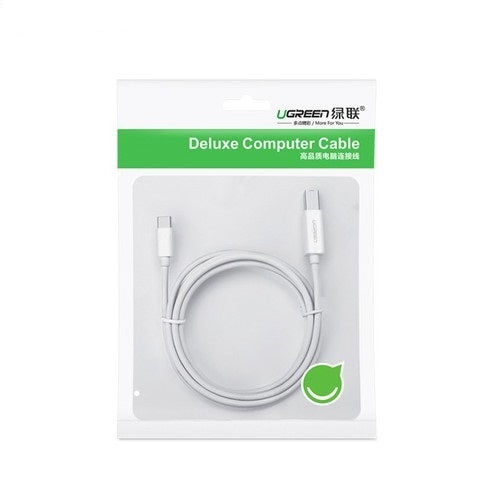 UGREEN 40417 USB-C to USB 2.0 Print Cable 1.5m White-First Help Tech