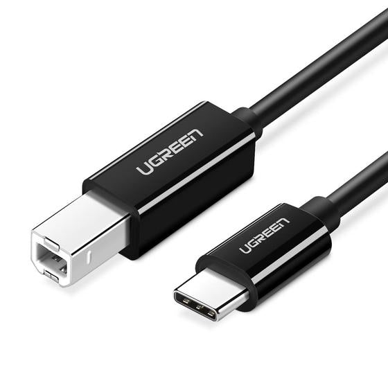 UGREEN 50446 USB-C to USB 2.0 Print Cable 2m Black-www.firsthelptech.ie