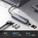 UGREEN 70410 Multifunctional USB-C to 3 Ports USB 3.0 + HDMI + TF/SD Space Gray