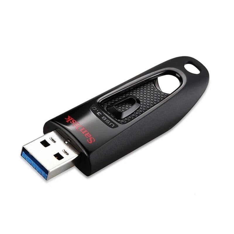 Sandisk Ultra U46 (USB) 3.0 130/MB/s 256GB Flash Drive Black-Memory Cards & SSD-First Help Tech