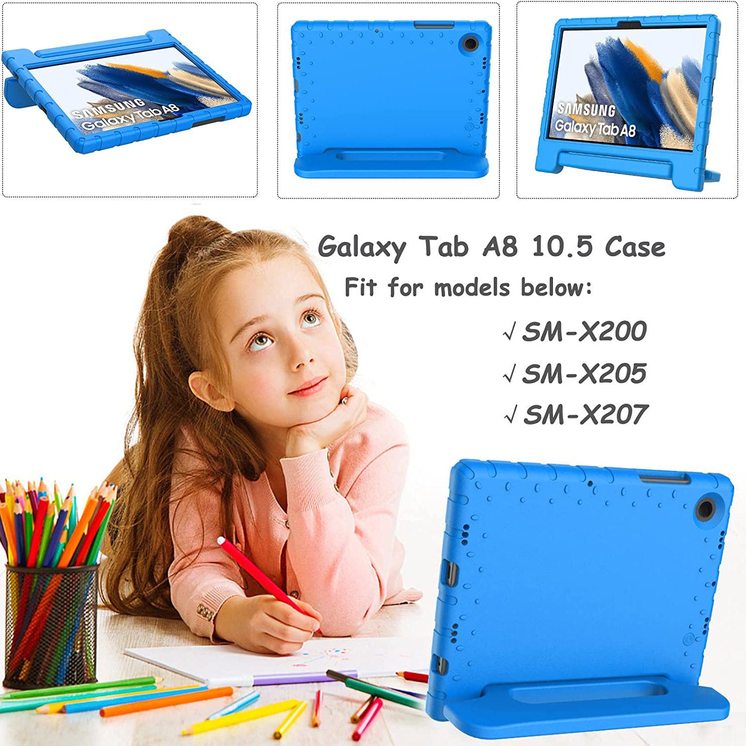 For Samsung Galaxy Tab A8 10.5 2021 Kids Case Shockproof Cover With Stand - Blue-Samsung Tablet Cases & Covers-First Help Tech