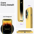 Liquid Silicone Case For Apple iPhone 14 Pro Max Luxury Thin Phone Cover Yellow-First Help Tech