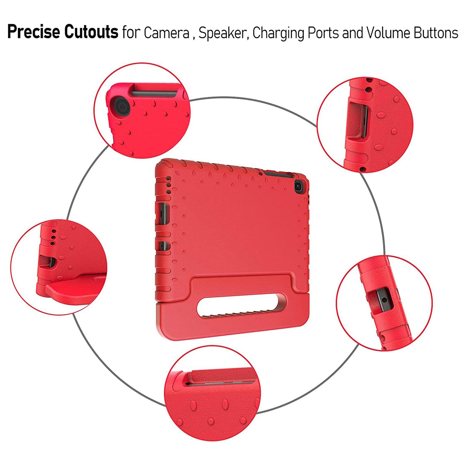 For Samsung Galaxy Tab A7 Lite Kids Case Shockproof Cover With Stand - Red-www.firsthelptech.ie