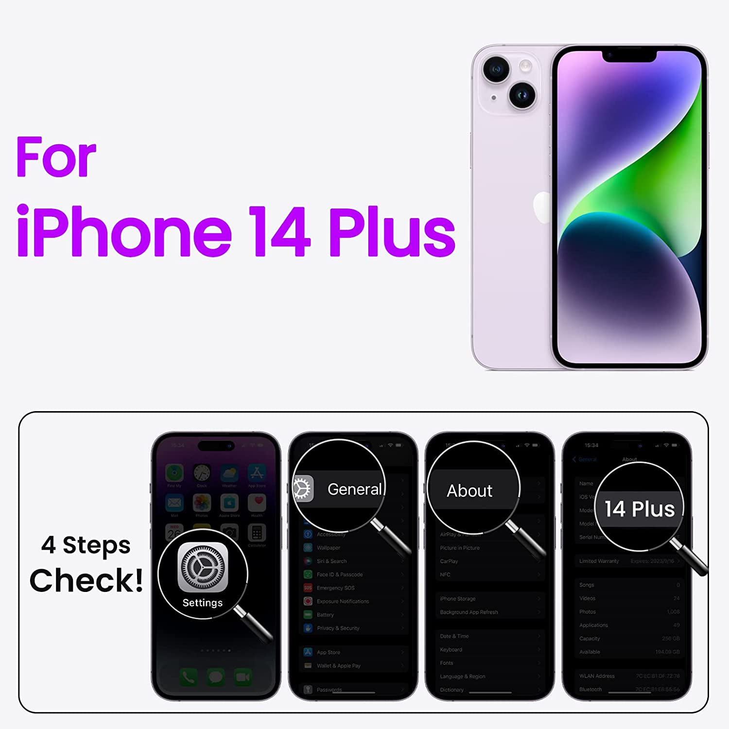 Liquid Silicone Case For Apple iPhone 14 Plus Luxury Thin Phone Cover Liliac Purple-First Help Tech