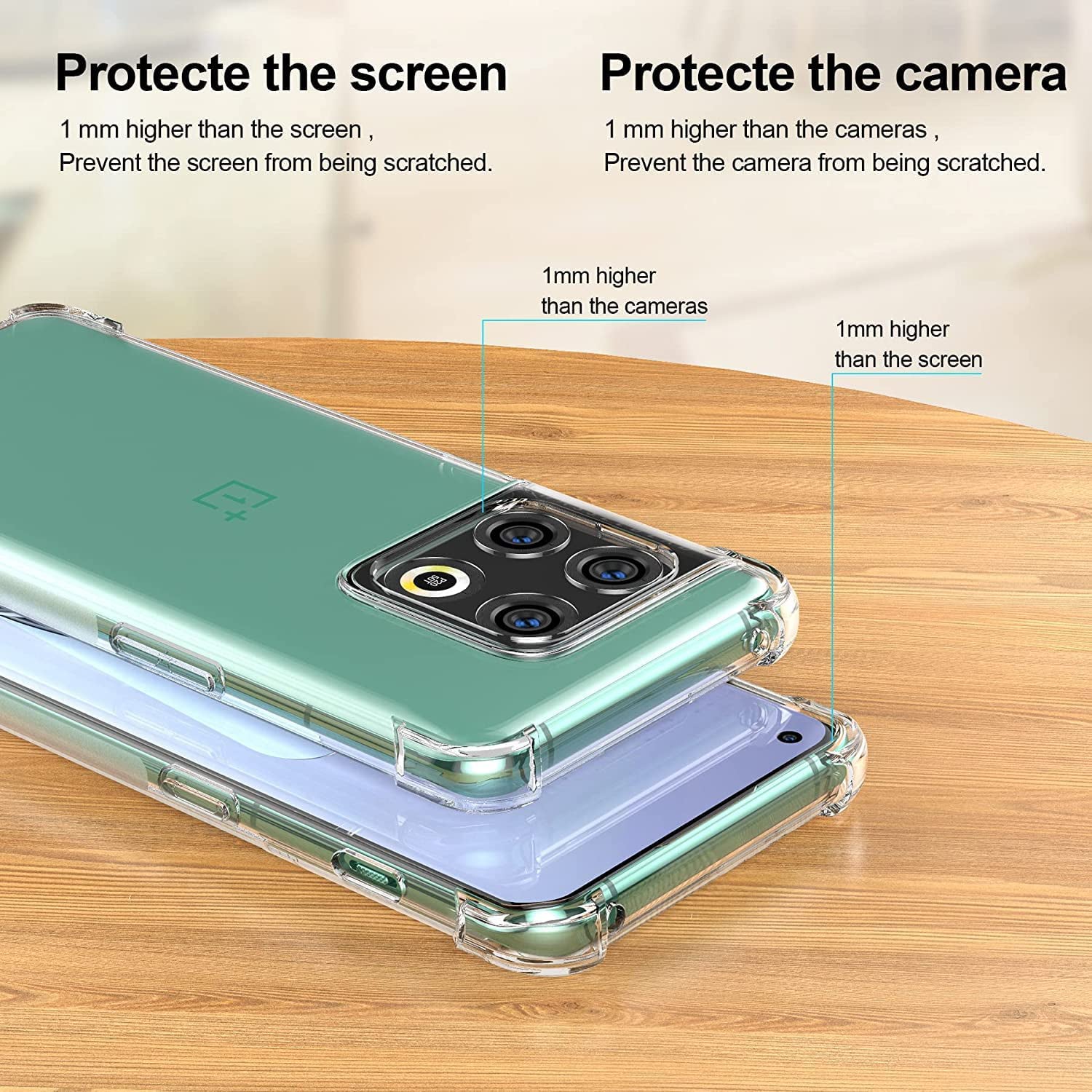 Clear Soft TPU Cover For OnePlus 10 Pro ShockProof Bumper Case-www.firsthelptech.ie