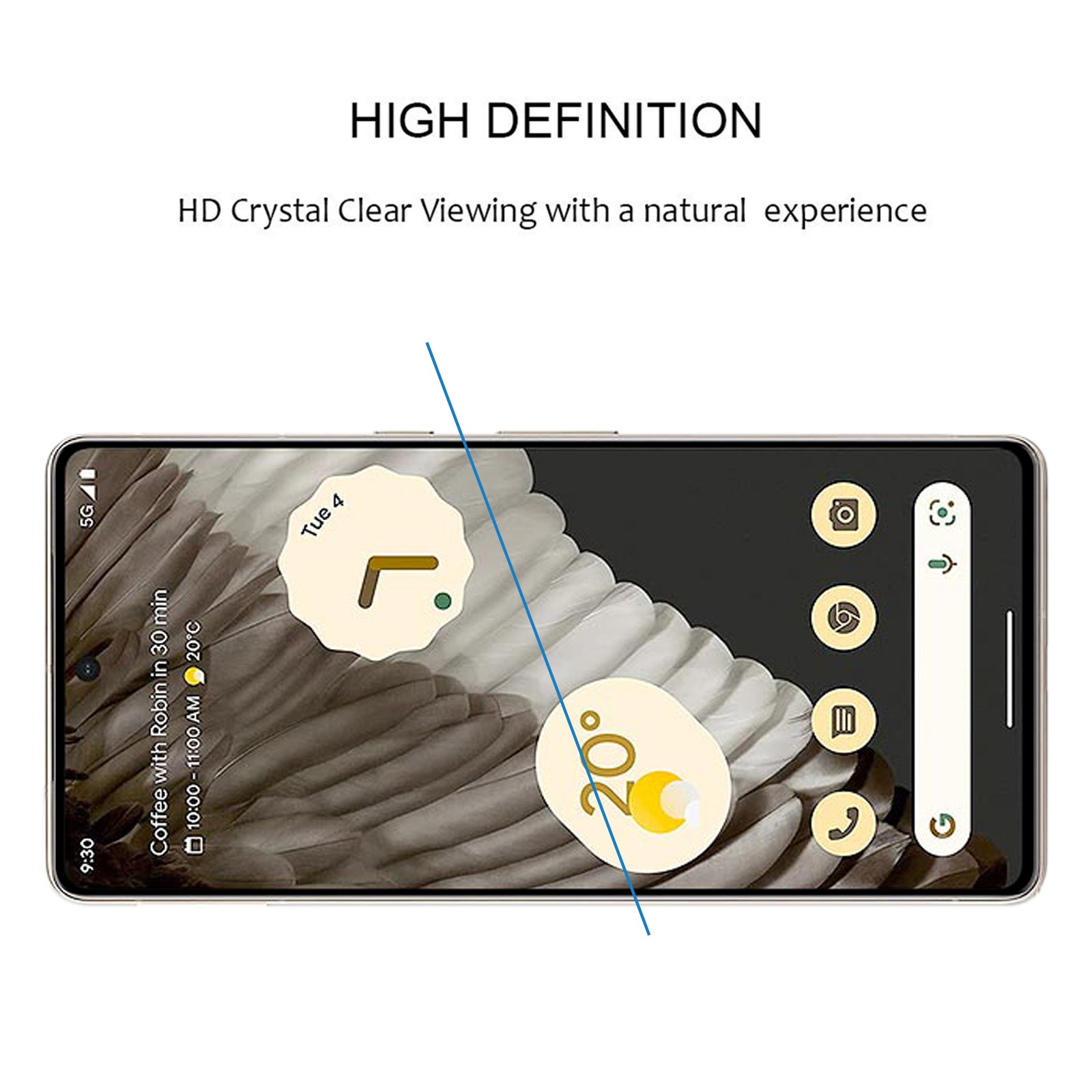 For Google Pixel 7 Pro Full Coverage 9D Tempered Glass