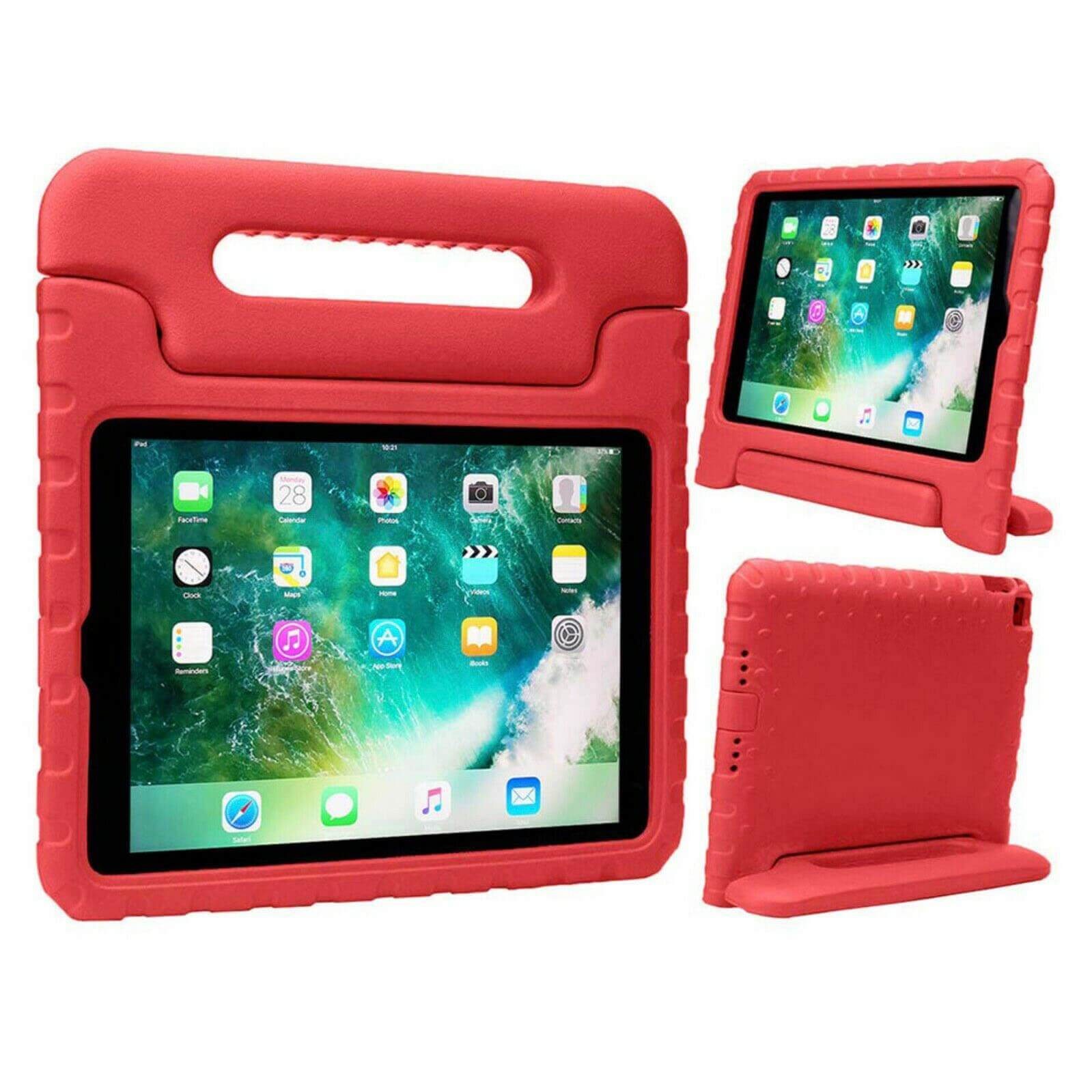 For Apple iPad 10.2" 2019 (7th Gen) Kids Case Shockproof Cover With Stand Red-Cases & Covers-First Help Tech