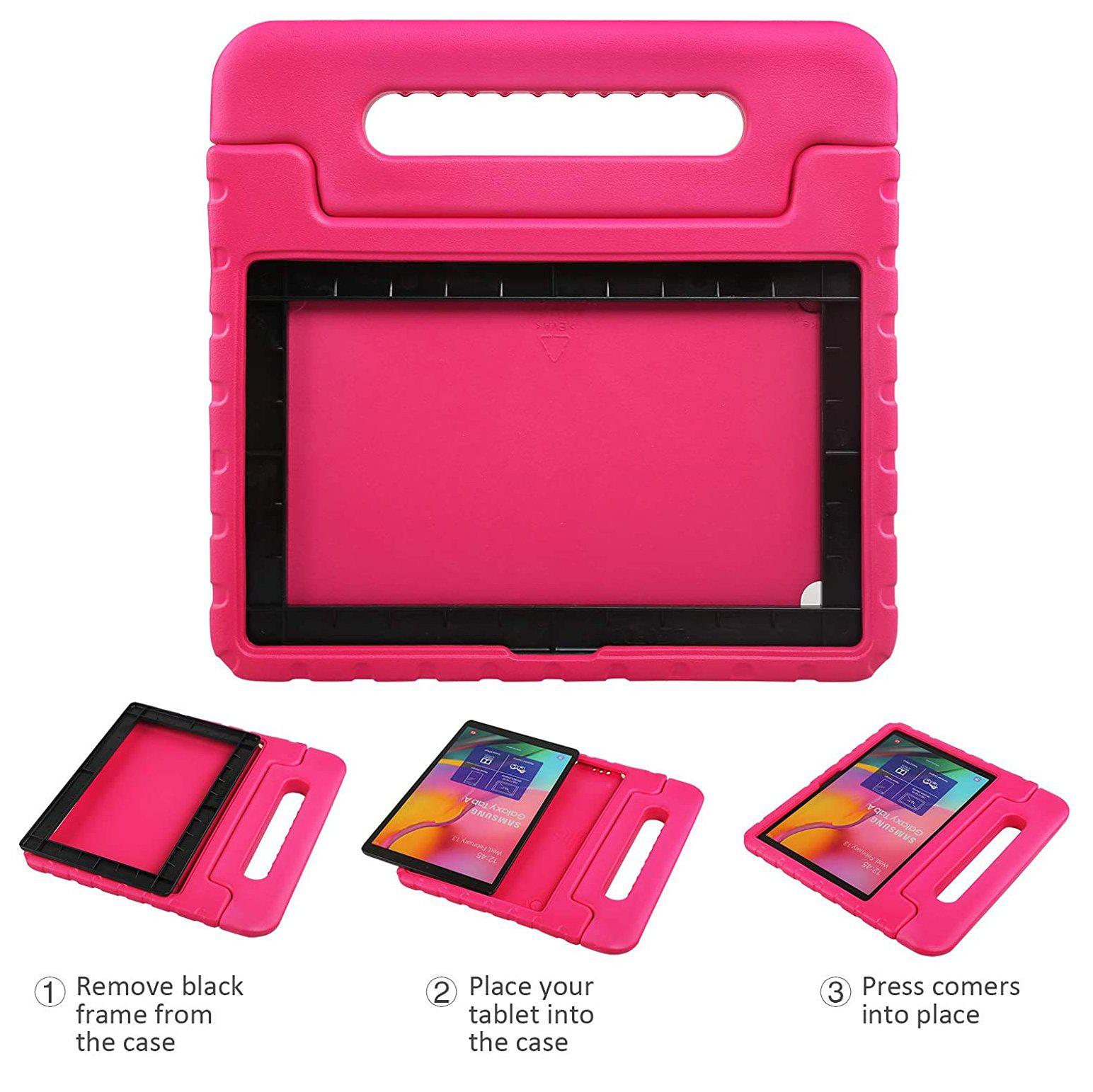 For Samsung Galaxy Tab A7 10.4 2020 Kids Case Shockproof Cover With Stand - Pink-Cases & Covers-First Help Tech