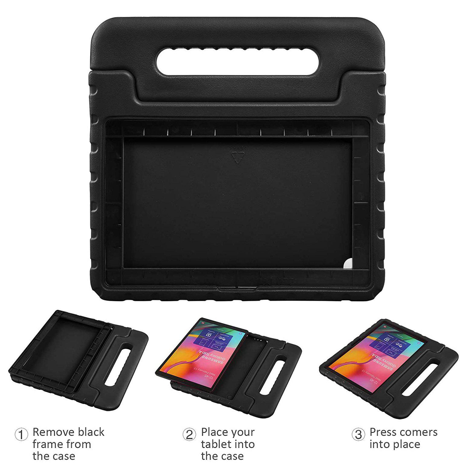For Samsung Galaxy Tab S6 Lite Kids Case Shockproof Cover With Stand - Black-Cases & Covers-First Help Tech