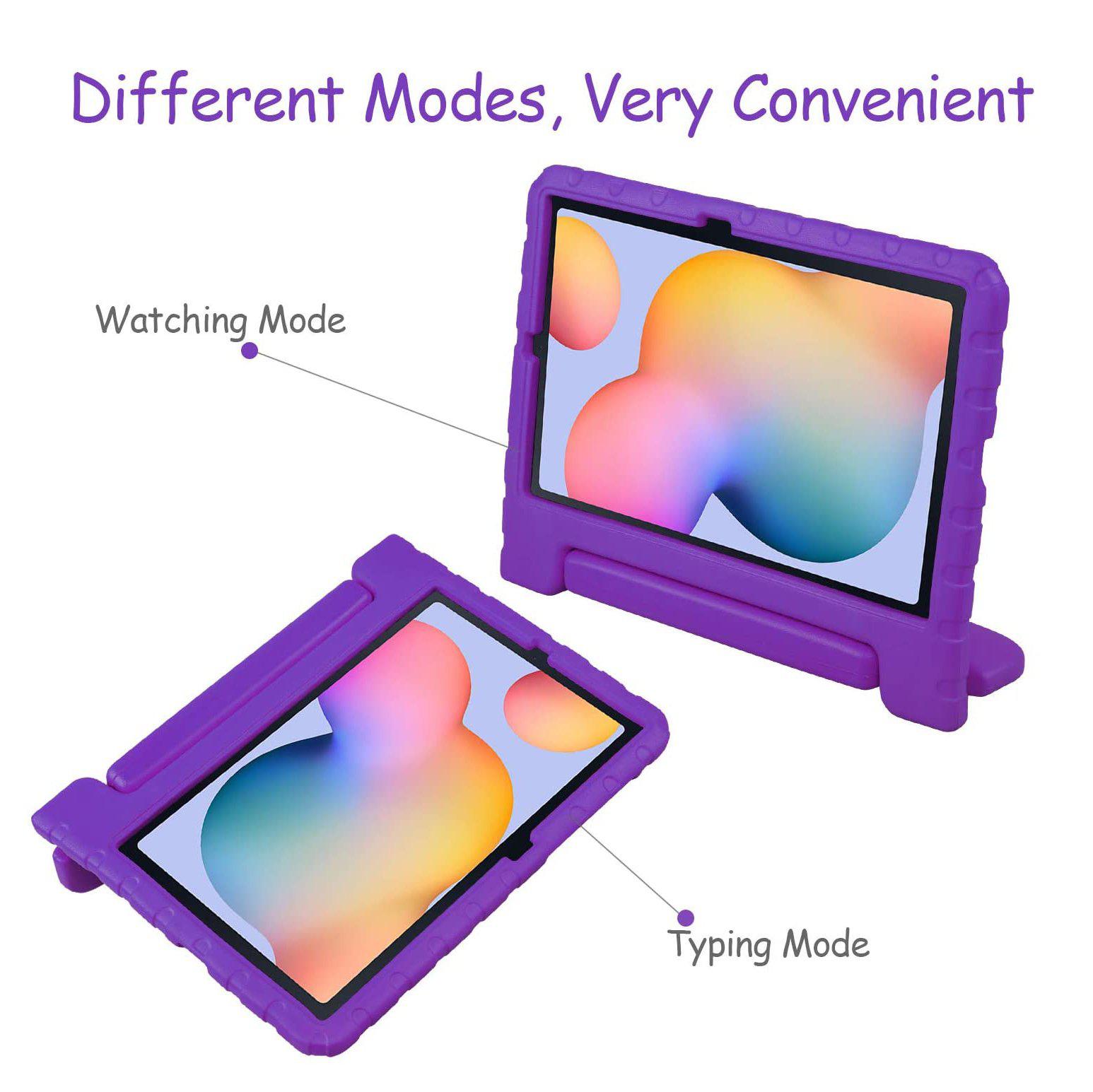 For Samsung Galaxy Tab S6 Lite Kids Case Shockproof Cover With Stand - Purple-Cases & Covers-First Help Tech