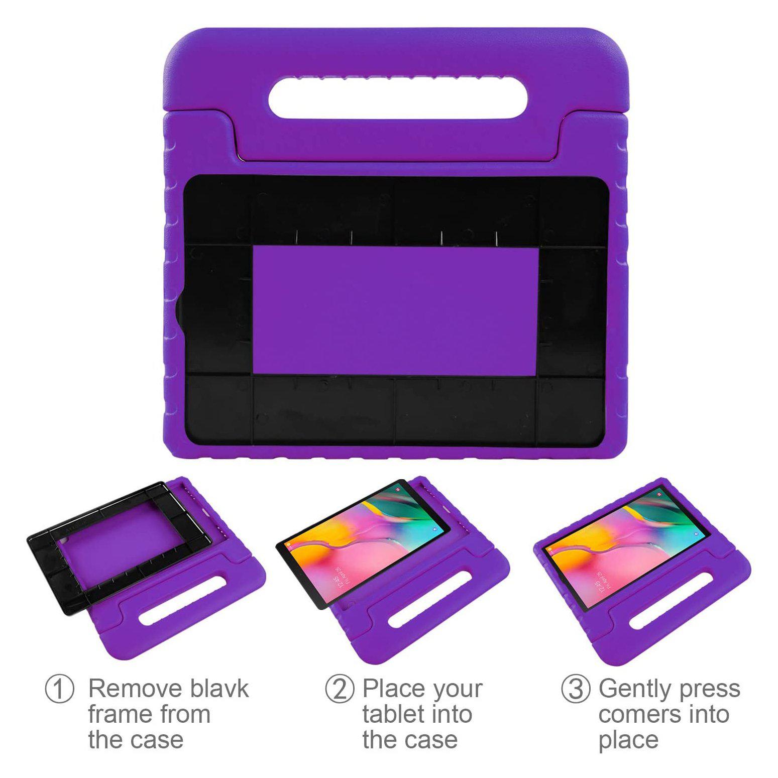 For Samsung Galaxy Tab S6 Lite 2022 Kids Case Shockproof Cover With Stand - Purple-Samsung Tablet Cases & Covers-First Help Tech