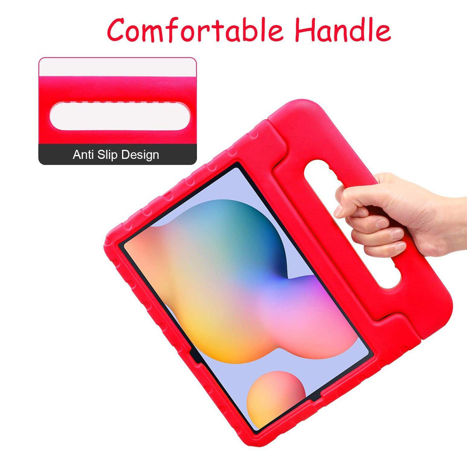 For Samsung Galaxy Tab S6 Lite 2022 Kids Case Shockproof Cover With Stand - Red-Samsung Tablet Cases & Covers-First Help Tech