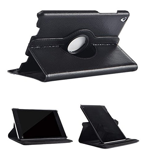 For Samsung Galaxy Tab S7 (SM-T870)/ S8 (SM-X700) 360 Rotation Wallet Case Black