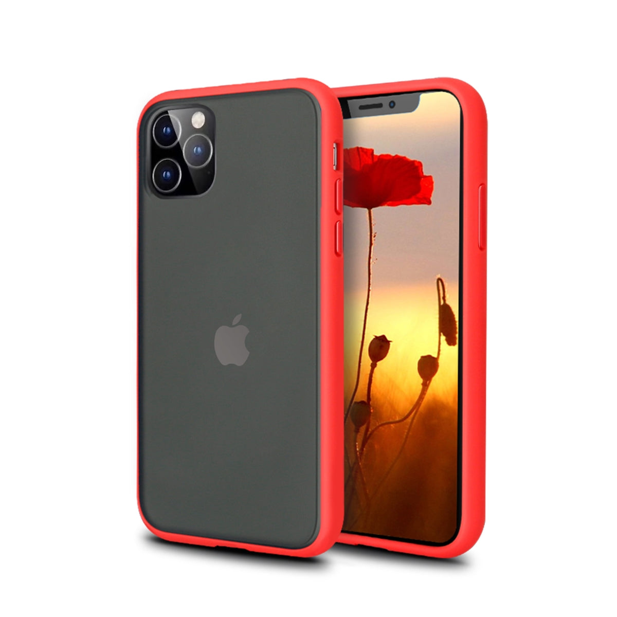 For Huawei Y6P Latest Matte TPU Shockproof Hard Case Red-www.firsthelptech.ie