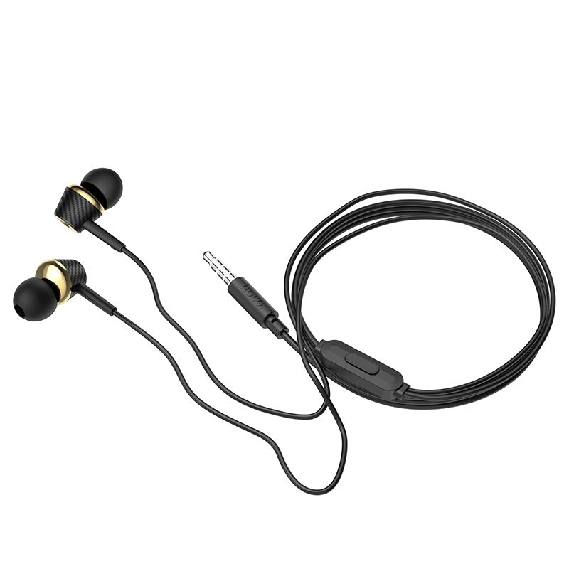Hoco M70 Graceful Universal Earphone with Mic (Black)-Earphones & Headsets-First Help Tech