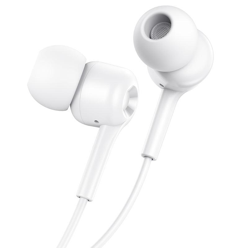 Hoco M82 La Musique Universal Wired Earphones With Microphone (White)-Earphones & Headsets-First Help Tech
