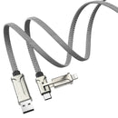 Hoco S22 Woven Braid Magic Cube Charging Cable (1.2m) Black&Brown-Cables and Adapters-First Help Tech