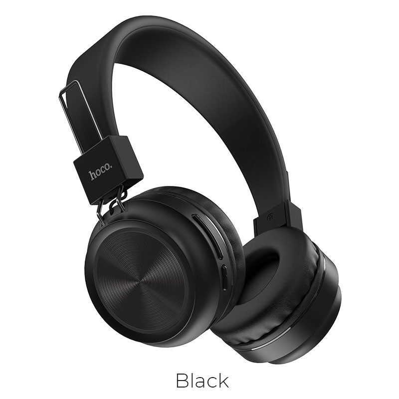 Hoco W25 Promise Wireless Headphones (Black)-Earphones & Headsets-First Help Tech