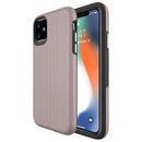 For Apple iPhone 11 (6.1'') Dotted Shockproof Hybrid 2 in 1 Case Rose Gold