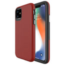 For Apple iPhone 12 Mini (5.4") Dotted Shockproof Hybrid 2 in 1 Case Red