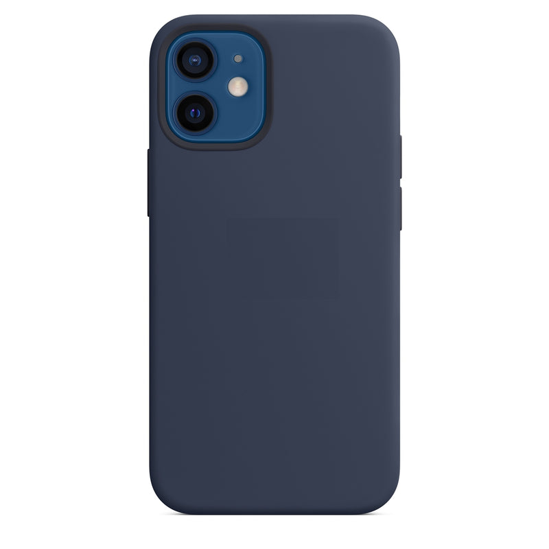 For Apple iPhone 12 Mini (5.4") Liquid Silicone Case Navy