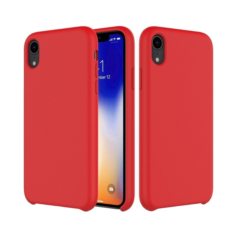 For Apple iPhone 12 Mini (5.4") Liquid Silicone Case Red-www.firsthelptech.ie