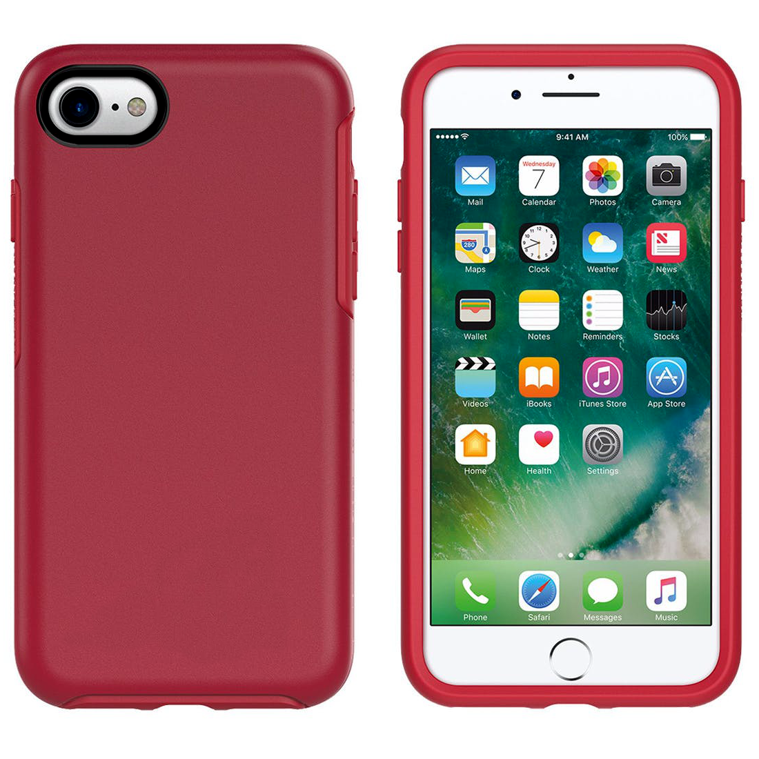 For Apple iPhone 12 Mini (5.4") Symmetry Design Red-www.firsthelptech.ie