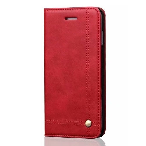 For Apple iPhone 12 Mini (5.4") Vintage Retro Wallet Case Red
