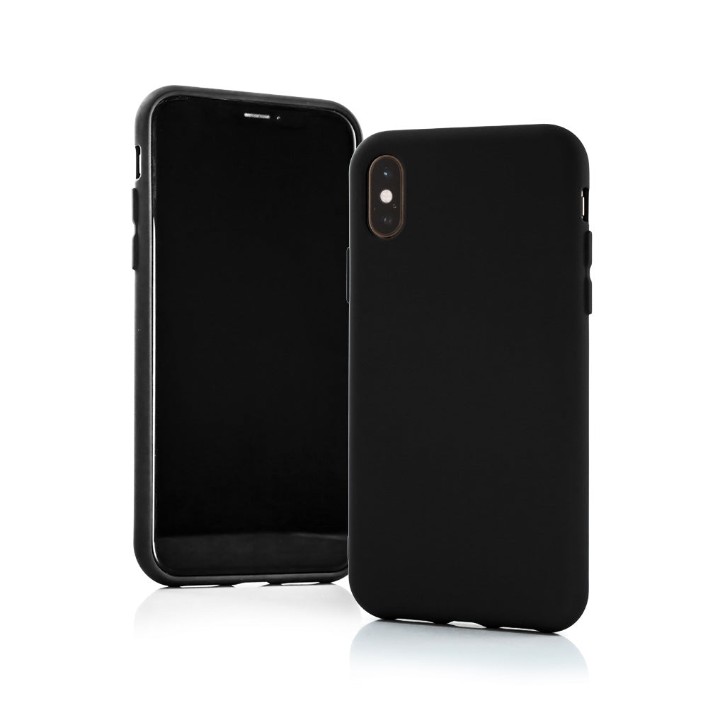 For Apple iPhone 12/12 Pro (6.1") Liquid Silicone Case Black