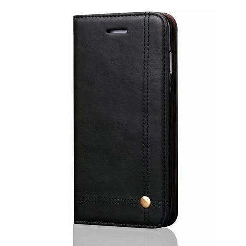 For Apple iPhone 12/12 Pro (6.1") Vintage Design Wallet Case Black