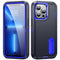 For Apple iPhone 12 Pro Max (6.7") Triple Defender with Stander Case Blue