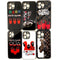 For Apple iPhone 12 Squid Game PU Glass Protector Back Case Mix Design