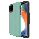 For Apple iPhone 13 (6.1") Dotted Shockproof Hybrid 2 in 1 Case Mint Green