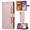 For Apple iPhone 13 (6.1'') Stitched Card Slots Premium Aokus Wallet Case Pink