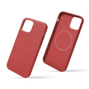 For Apple iPhone 14 plus Aokus Magsafe Magnetic Leather Case Red