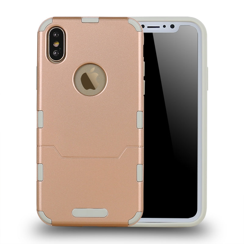 For Apple iPhone XS/X Extra Thin 2 in 1 Case Gold