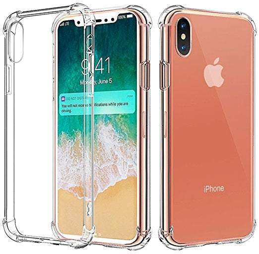 For Apple iPhone XS/X Shockproof Transparent Gel Case