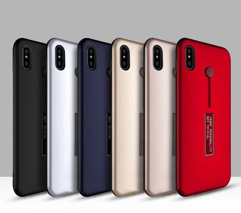 For Apple iPhone XS Max Slider 2 In 1 Dual Shockproof Case Black