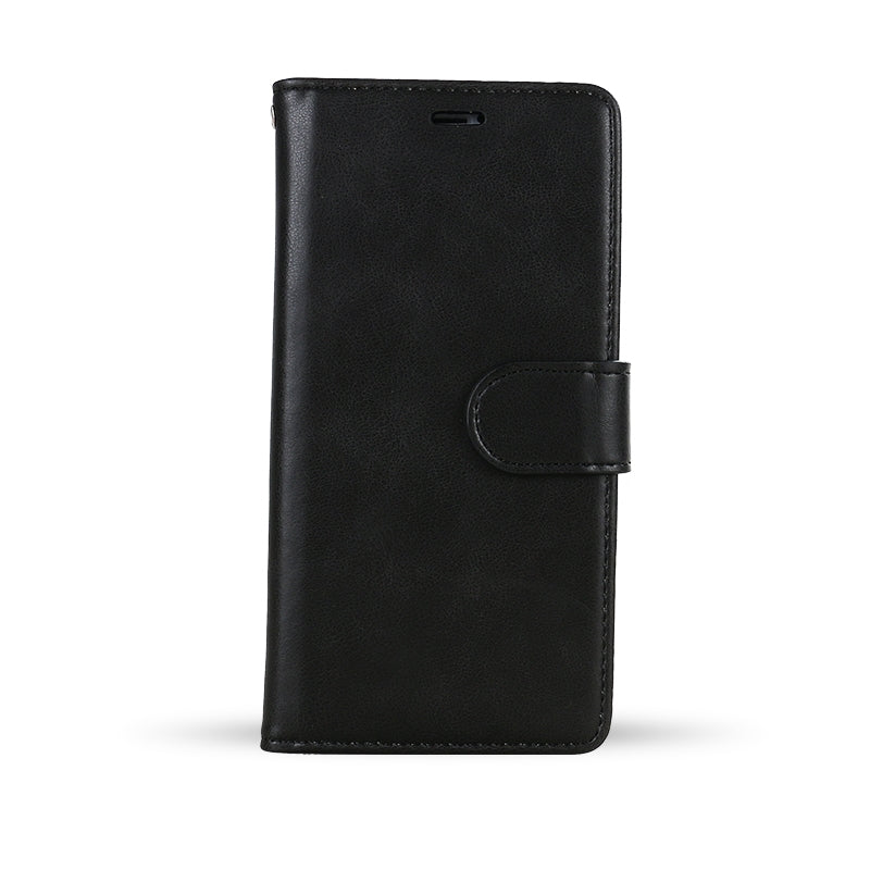 For Apple iPhone XS/X Premium Aokus Wallet Case Black