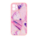 For Apple iPhone 13 Geomatric Purple Triangle Marble Case