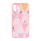 For Apple iPhone 12 Geomatric Pink Triangle Marble Case