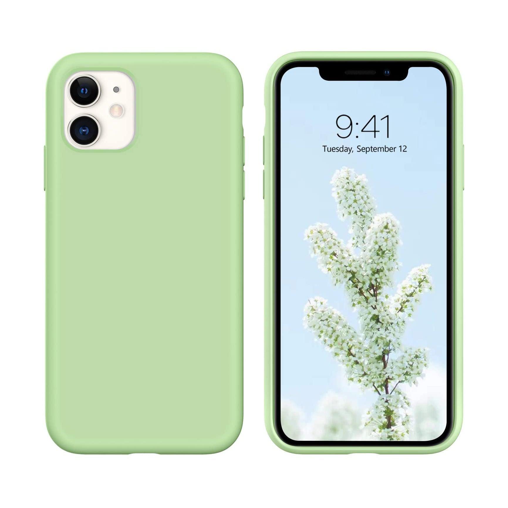 Liquid Silicone Case For Apple iPhone 11 Luxury Thin Phone Cover - Matcha Green-Cases & Covers-First Help Tech