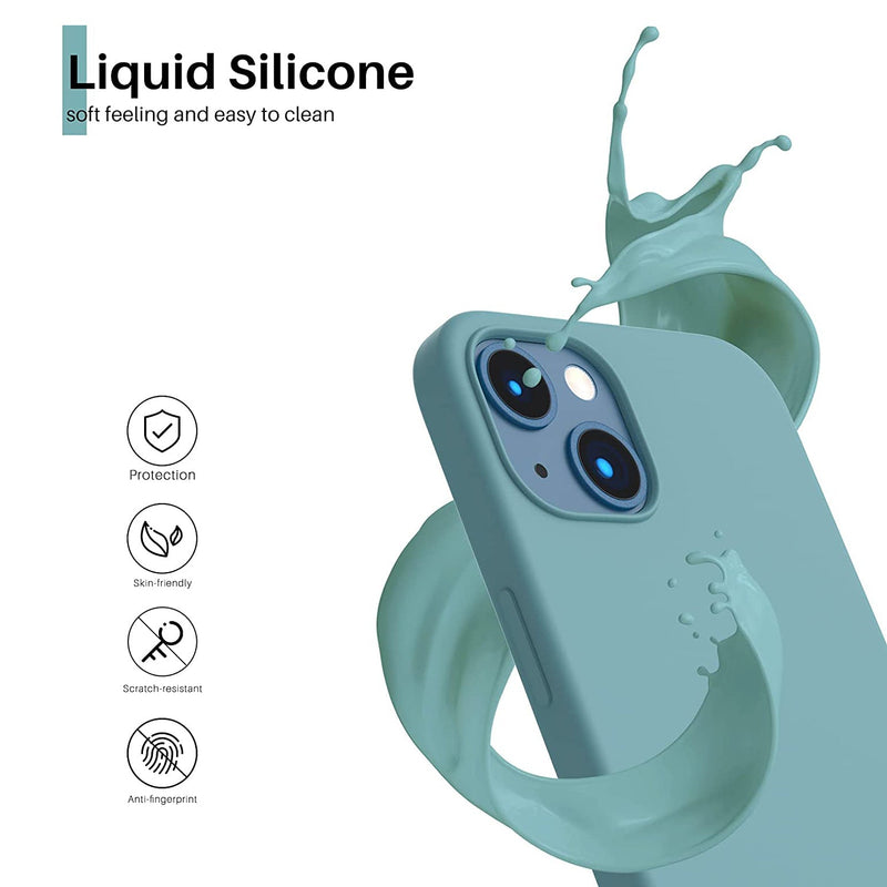 Liquid Silicone Case For Apple iPhone 14 Luxury Shockproof Phone Cover - Cactus-First Help Tech