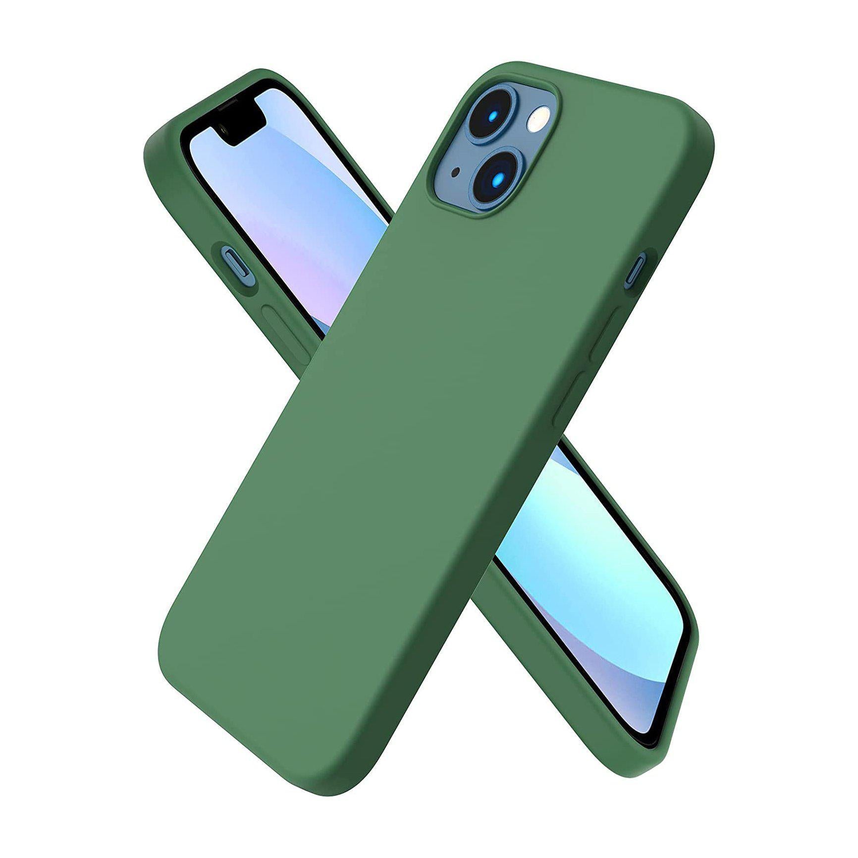 Liquid Silicone Case For Apple iPhone 13 Luxury Shockproof Phone Cover Green-Cases & Covers-First Help Tech